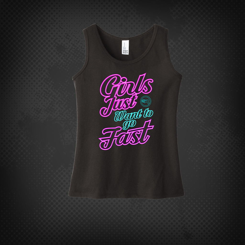 Girls Just Want to Go Fast Youth Tank Top